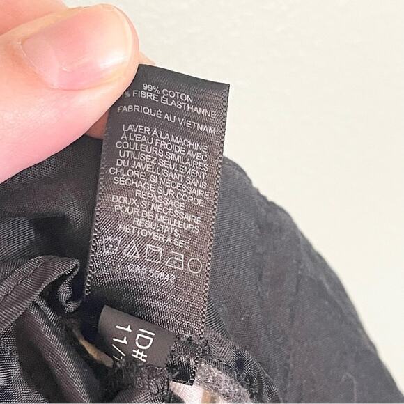 Express Womens Floral Print Columnist Cropped Pants White Black Size 10R - Picture 15 of 16